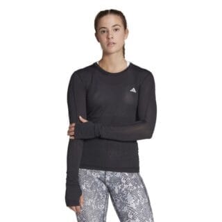 Adidas Fast Langarmshirt Damen XXS - Schwarz, ideal für Lauftraining & Freizeit