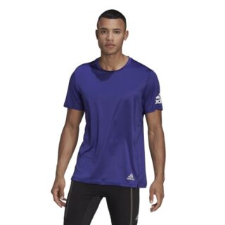 Adidas Run It Tee Herren S - Lila Laufshirt für Sport & Freizeit