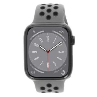 Apple Watch Series 8 GPS + Cellular 45mm Aluminium mitternacht Sportarmband olive grey/schwarz