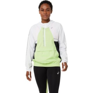 Asics Lite-Show Jacke Damen XS Grün - Atmungsaktiv & Reflektierend für Läufer