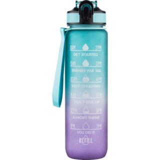 Beauty Rebels Motivational Water Bottle 1 L Stardust Green