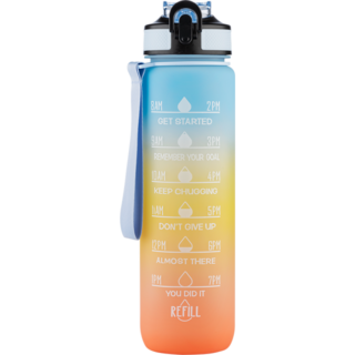 Beauty Rebels Motivational Water Bottle 1 L Sunrise