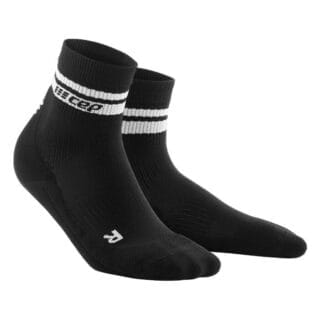 CEP 80's Kompressionssocken Mid Cut Damen Schwarz Gr. 34-37 – Optimaler Halt und Komfort für Läuferinnen