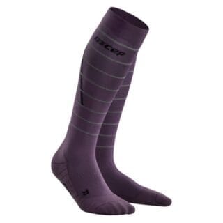 CEP Kompressionssocken Damen II, 25-31 cm, Lila, Reflective - Optimaler Halt & Sichtbarkeit
