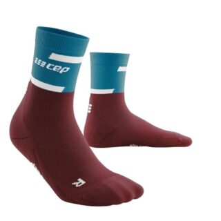 CEP Run Socks Mid Cut V4 - Damen Gr. 34-37, Rot/Blau