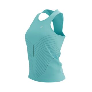 Compressport Performance Singlet Damen XS - Blau, leicht & atmungsaktiv für Läuferinnen