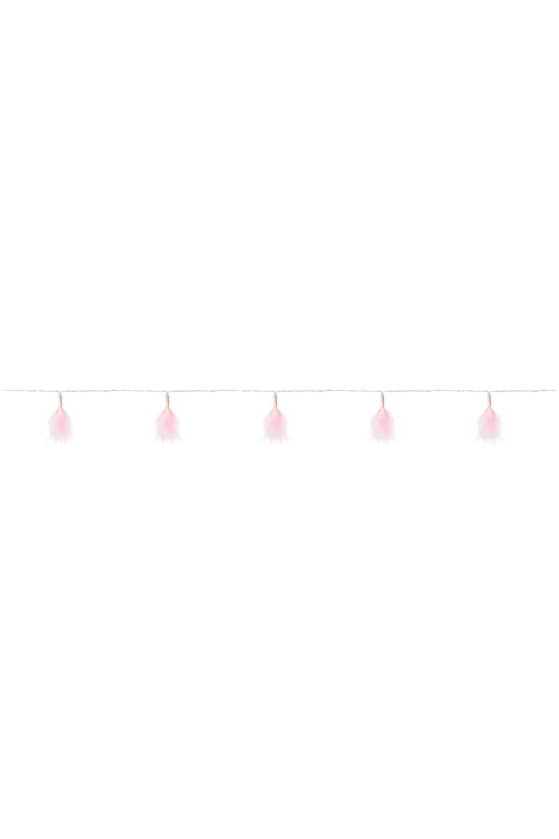 Dun Lichterkette Federn Rosa