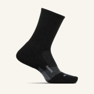 Feetures Merino 10 Cushion Mini Crew Socken - Gr. S (34-37) Herren, Schwarz