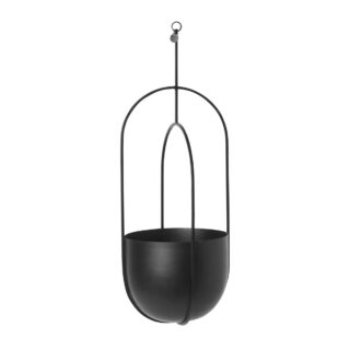 ferm LIVING Hanging deco pot hängender Blumentopf Ø18.5 cm Schwarz