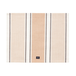 Lexington Striped Organic Cotton Tischset 40x50 cm Beige