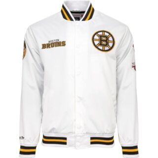 M&N City Collection Lightweight Satin Jacke - Boston Bruins