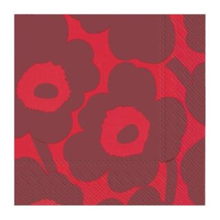 Marimekko Unikko Serviette 33x33cm 20er Pack Rot -rot