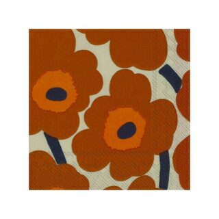 Marimekko Unikko Serviette 33x33cm 20er Pack Terracotta