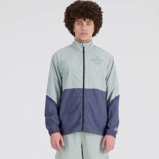 New Balance Graphic Impact Herren Packable Jacket Gr. S - Grün, Leicht & Atmungsaktiv