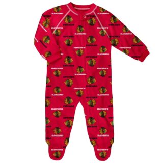 NHL Baby Zip Strampler - RAGLAN Chicago Blackhawks