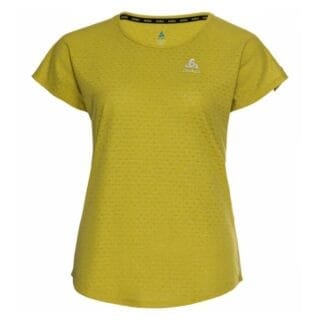 Odlo Damen T-Shirt Kurzarm Crew Neck Run Easy - Gelb, Größe XS
