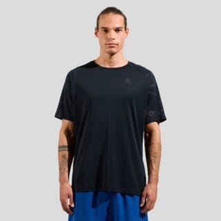 Odlo Essential Print T-Shirt Herren Crew Neck Schwarz Gr. S