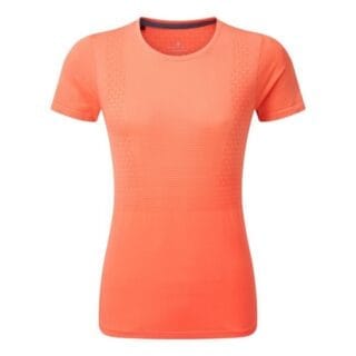 Ronhill Tech Marathon Damen T-Shirt Kurzarm Gr. 34 in Orange - Laufshirt für Training und Wettkampf