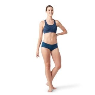 Smartwool Merino Sport Seamless Racerback-BH - Gr. XS - Damen - Blau