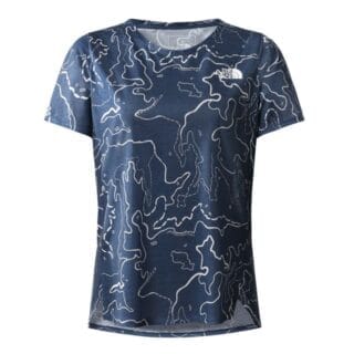 The North Face Damen Printed Sunriser T-Shirt Kurzarm - Blau, Gr. XS