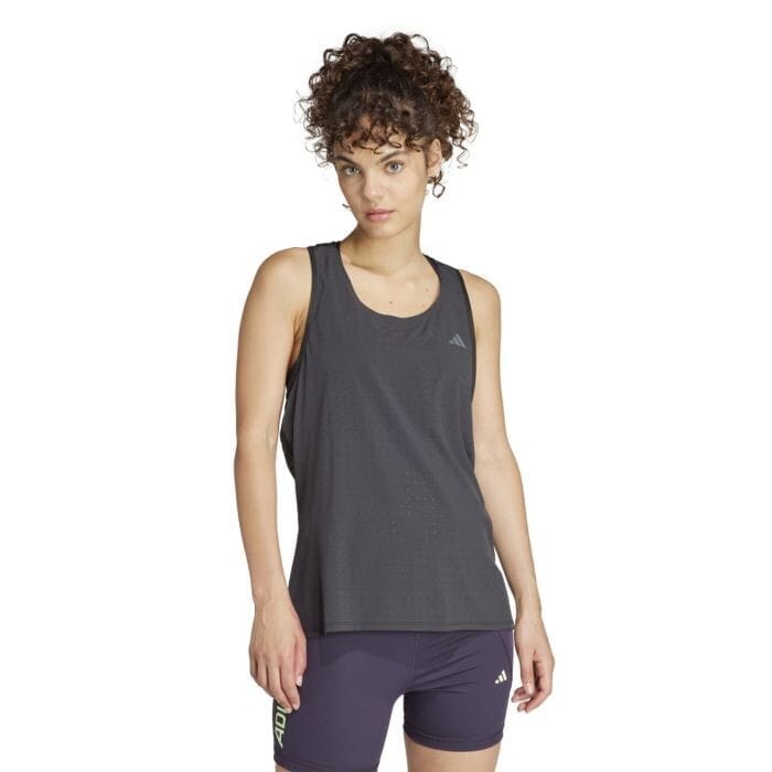 Adidas Adizero Damen Tanktop Größe L - Schwarz, ideal für Sport und Freizeit