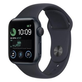 Apple Watch SE 2 GPS 44mm Aluminium mitternacht Sportarmband Mitternacht S/M