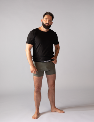 Boxershorts mit Logo aus Bio-Baumwolle in Oliv 6er-Pack L Herren ZOCKN