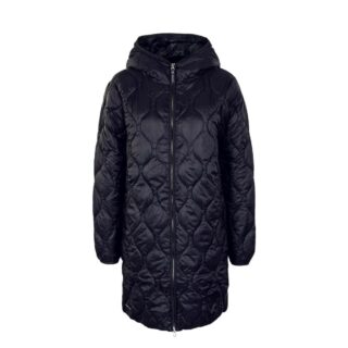 Damen Steppmantel - Quilty Coat - Black,L,Schwarz