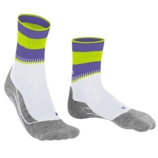 Falke RU4 Endurance Socken Damen Gr. 35-36 Weiß/Lila/Grau/Grün - Optimaler Komfort für Läufer