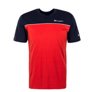 Herren T-Shirt - Crewneck 217855 - Navy / Red,L,Blau