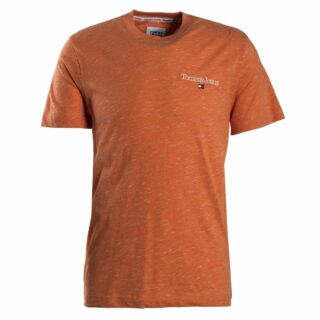 Herren T-Shirt - Reg Heathered Slub - Citrus Orange,XL,Orange