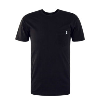 Herren T-Shirt - Shouldered Premium Pocket - Black,M,Schwarz