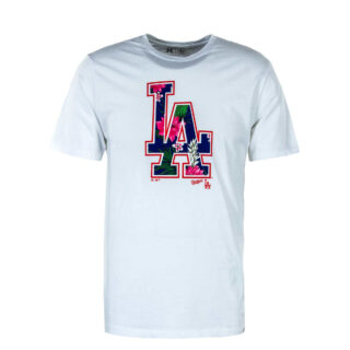 Herren T-Shirt - Wash LA Dodgers - White,M,Weiß