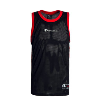 Herren Tanktop - Tank - Black / Red,M,Schwarz