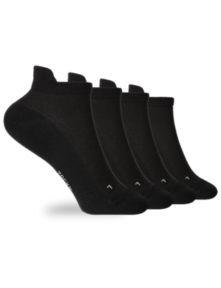 Laufsocken 4 Paar Bio-Baumwolle Unisex Schwarz 39-42 unisex ZOCKN