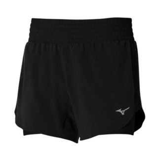 Mizuno 2in1 4.5 Inch Shorts L Schwarz