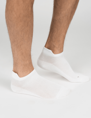 OUTLET - Laufsocken Unisex aus Bio-Baumwolle 4 Paar Weiß 39-42 unisex ZOCKN