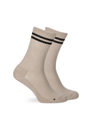 Tennissocken 2 Paar Basic Bio-Baumwolle Unisex Beige 39-42 ZOCKN