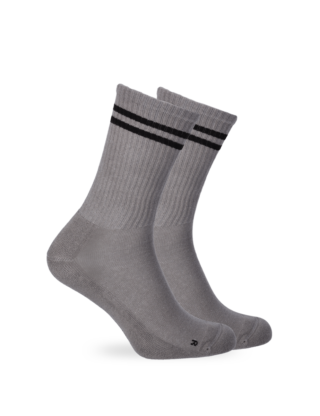 Tennissocken 2 Paar Basic Bio-Baumwolle Unisex Grau 39-42 ZOCKN