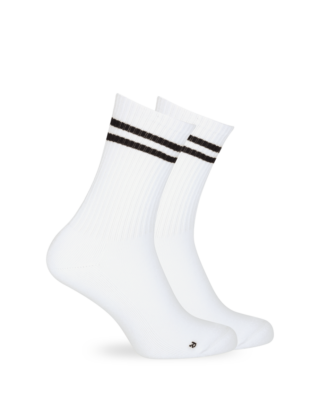 Tennissocken 2 Paar Basic Bio-Baumwolle Unisex Weiß 35-38 ZOCKN