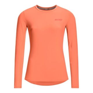 CEP Damen Laufshirt Rundhals Langarm - Größe S - Orange