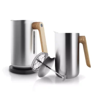 Eva Solo Nordic Kitchen Wasserkocher & Thermos Stempelkanne Edelstahl im Set
