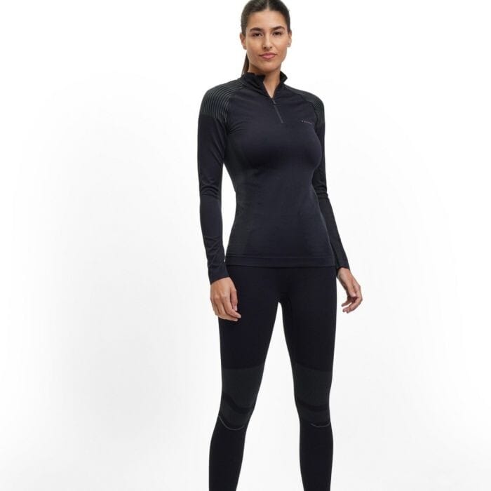 Falke RU Langarmshirt Warm für Damen Gr. L in Schwarz – Ideal für kalte Läufe und optimale Wärmeisolierung