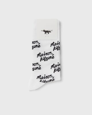 MAISON KITSUNE HANDWRITING ALL OVER SOCKS