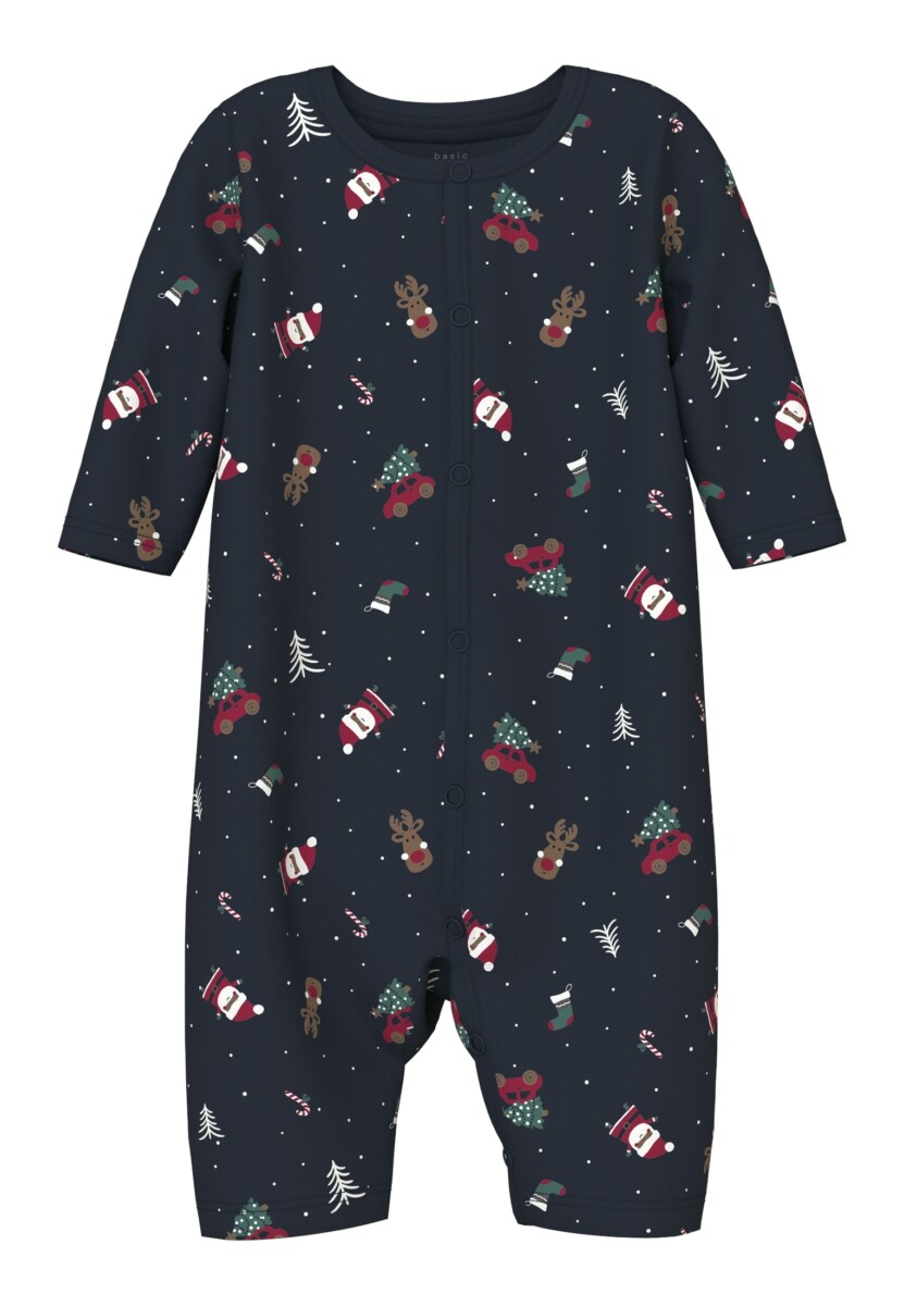 Name It Strampler "NBNVISMAS LS NIGHTSUIT", mit Weihnachtsmotiv