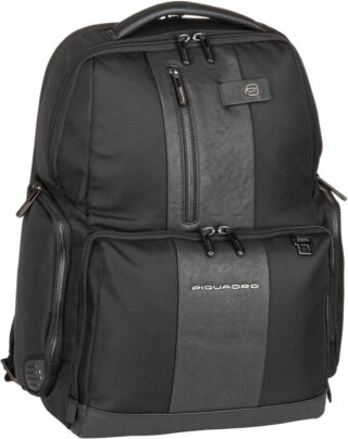 Piquadro Brief Fast-Check Backpack 4532 RFID in Schwarz (29 Liter), Rucksack / Backpack