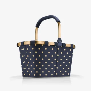 Reisenthel carrybag frame metallic dots blue