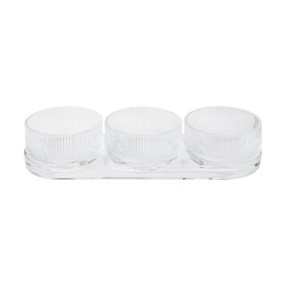 Stelton Pilastro Tapasset 4er Pack Clear