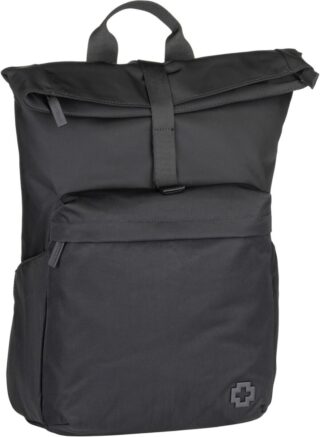 Strellson Wood Street Eddie MVF in Schwarz (13.9 Liter), Rolltop Rucksack