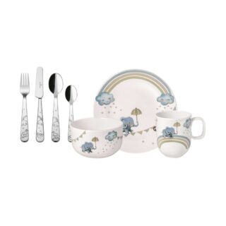 Villeroy & Boch Walk like an Elephant Kindergeschirr und Besteck 7 Teile